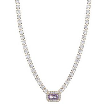 City Luxe Crystal Birthstone Tennis Necklace