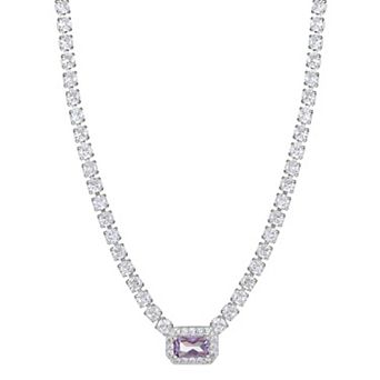 City Luxe Crystal Birthstone Tennis Necklace