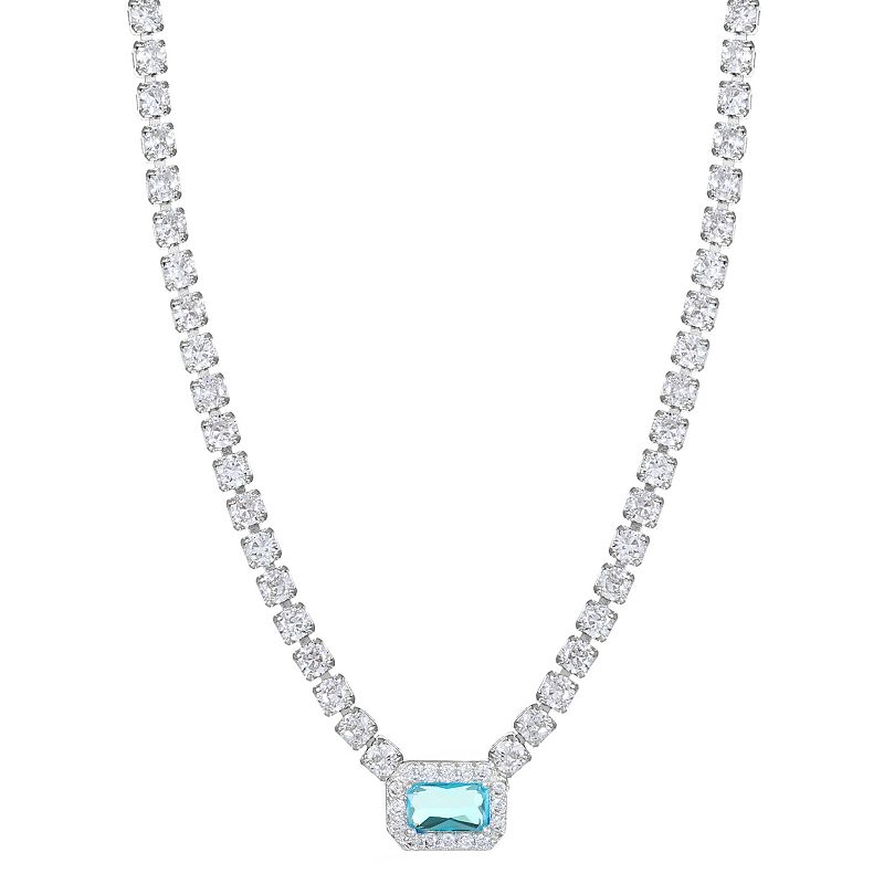 City Luxe Crystal Birthstone Tennis Necklace, Women's,