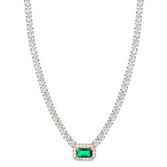 City Luxe Crystal Birthstone Tennis Necklace