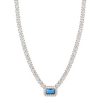 City Luxe Crystal Birthstone Tennis Necklace