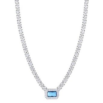 City Luxe Crystal Birthstone Tennis Necklace