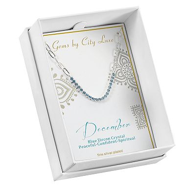 City Luxe Crystal Birthstone Collar Necklace