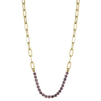 City Luxe Crystal Birthstone Collar Necklace