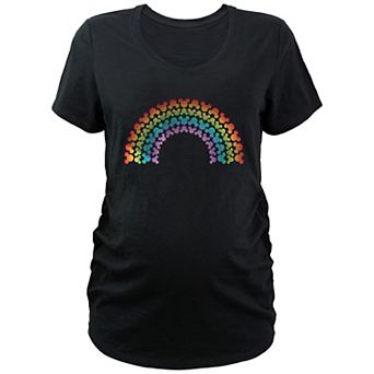 Disney's Mickey Mouse Ears Rainbow Collage Maternity Graphic Tee