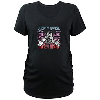 Disney's Mickey Mouse Name Stack Maternity Graphic Tee