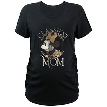 Disney's Minnie Mouse Classiest Mom Maternity Graphic Tee