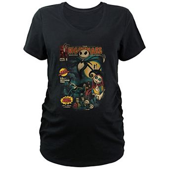 Disney's The Nightmare Before Christmas Comic Cover Maternity Graphic Tee