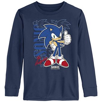 Boys 8-20 Sonic The Hedgehog Thumbs Up Long Sleeve Graphic Tee