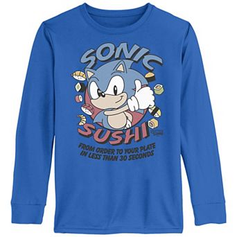 Boys 8-20 Sonic The Hedgehog Sonic Sushi Long Sleeve Graphic Tee