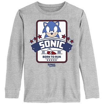 Boys 8-20 Sonic The Hedgehog Born To Run Long Sleeve Graphic Tee