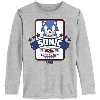 Boys 8-20 Sonic The Hedgehog Born To Run Long Sleeve Graphic Tee