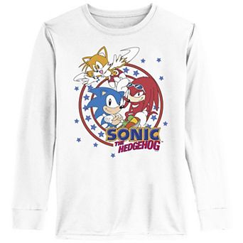 Boys 8-20 Sonic The Hedgehog And Friends Vintage Stamp Long Sleeve Graphic Tee
