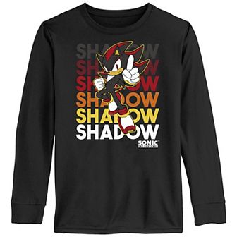 Boys 8-20 Sonic The Hedgehog Shadow Word Stack Poster Long Sleeve Graphic Tee
