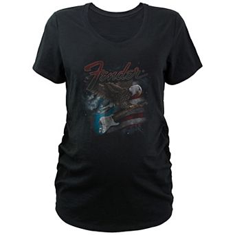 Maternity Fender Guitar Bald Eagle Graphic Tee