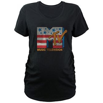 Maternity MTV Americana Logo Graphic Tee