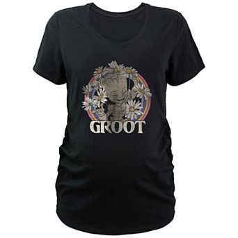 Maternity Marvel Guardians Of The Galaxy Groot Spring Flowers Graphic Tee
