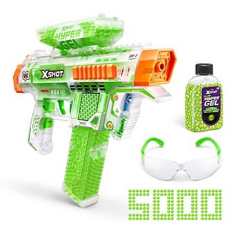XSHOT Hyper Gel Glow In The Dark NightStrike Blaster Toy with 5,000 Hyper Gel Pellets