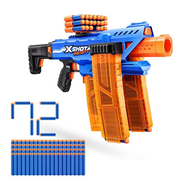 XSHOT Insanity Motorized Clip Mania Toy with 72 Darts