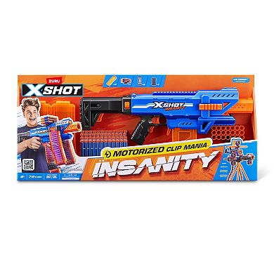 XSHOT Insanity Motorized Clip Mania Toy with 72 Darts