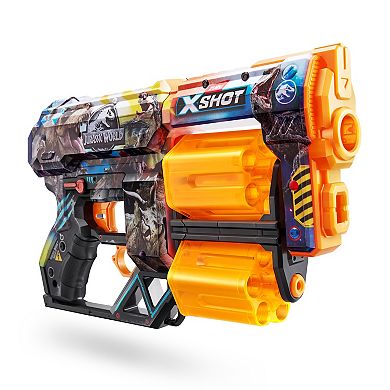 XSHOT Jurassic World Skins Dread Blaster Toy with 12 Darts