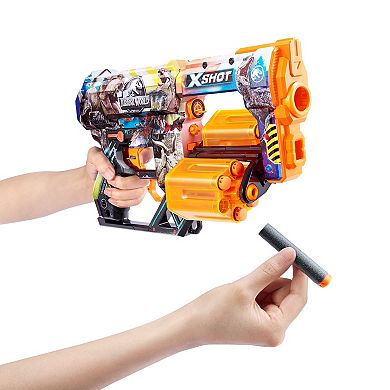XSHOT Jurassic World Skins Dread Blaster Toy with 12 Darts