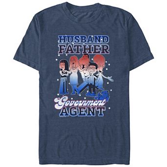 Men's American Dad Husband Father Government Agent Graphic Tee