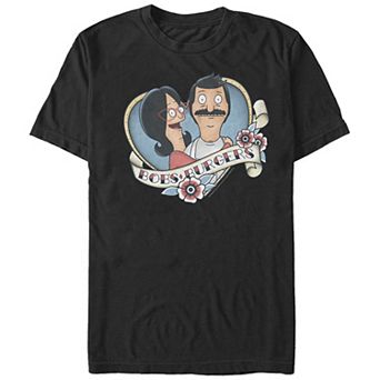 Men's Bob's Burgers Heart Shape Tattoo Graphic Tee