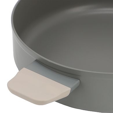 Ambrose 4.5 Quart Nonstick Aluminum Saute Pan with Lid in Matte Grey