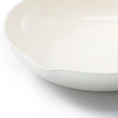 Amberg Choice 9.5 Inch Ceramic Nonstick Forged Aluminum Frying Pan in Off-White