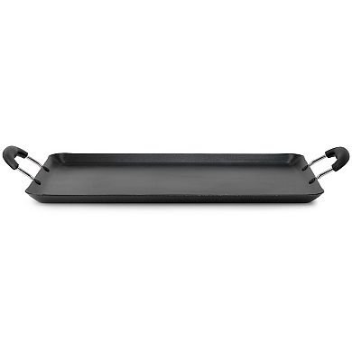 Clairborne 19 x 11.6 Inch Nonstick Double Burner Rectangular Griddle Pan in Charcoal Gray