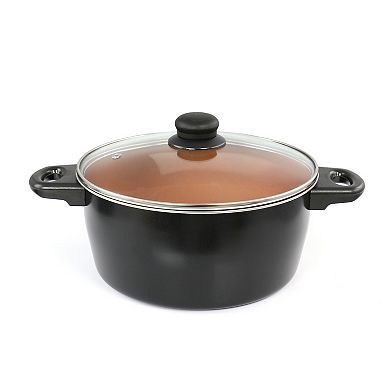 7 Piece Carbon Steel Nonstick Cookware Set in Black and Copper