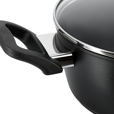 Connelly 7 Piece Textured Nonstick Aluminum Cookware Set in Black