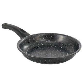 9.5 Inch Round Nonstick Carbon Steel Frying Pan in Black