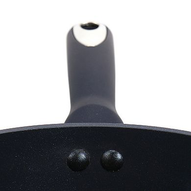 Hawke 11 Inch Square Ceramic Nonstick Aluminum Grill Pan in Dark Blue