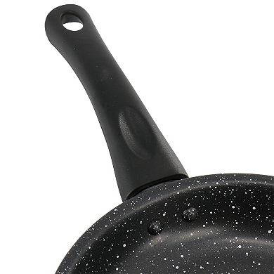 11 Inch Round Nonstick Carbon Steel Frying Pan in Black