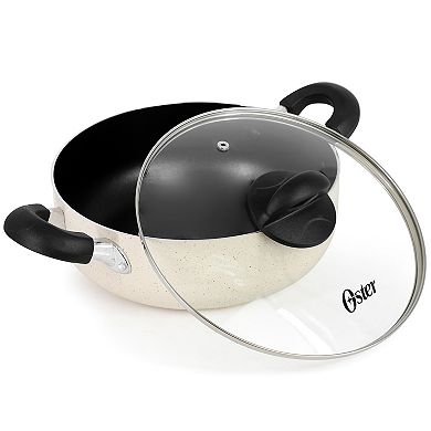 Clairborne 3.6 Quart Nonstick Aluminum Caldero with Lid in Linen