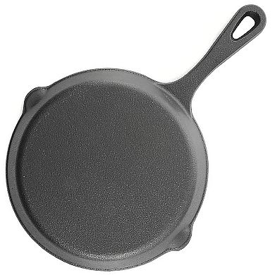 3 Piece Pre-Seasoned Cast Iron Skillet Set in Black