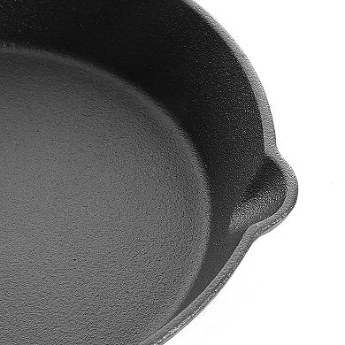 3 Piece Pre-Seasoned Cast Iron Skillet Set in Black