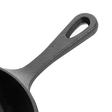 3 Piece Pre-Seasoned Cast Iron Skillet Set in Black