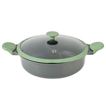 Theodore 6.5-qt Nonstick Cast Aluminum Divided Hot Pot Pan with Lid