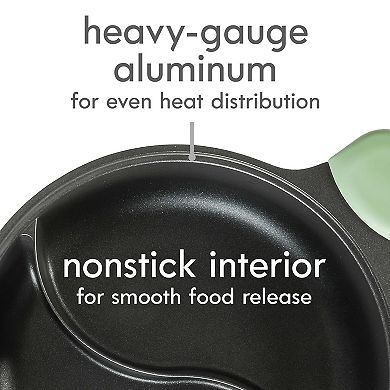 Theodore 6.5 Quart Nonstick Cast Aluminum Divided Hot Pot Pan with Lid