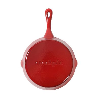 8 Inch Enameled Cast Iron Round Skillet in Gradient Red