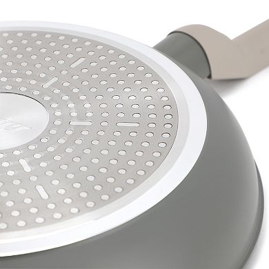 Ambrose 12 Inch Nonstick Aluminum Frying Pan in Matte Grey