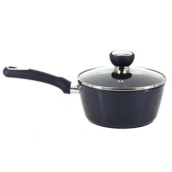Hawke 1.9-qt Ceramic Nonstick Aluminum Saucepan with Lid in Dark Blue