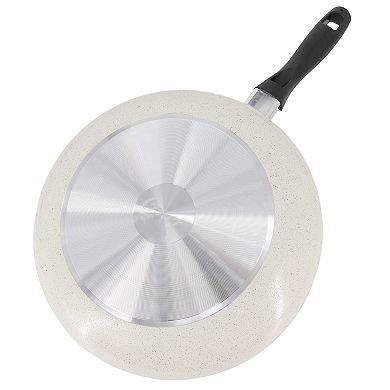 Clairborne 12 Inch Round Nonstick Aluminum Frying Pan in Linen
