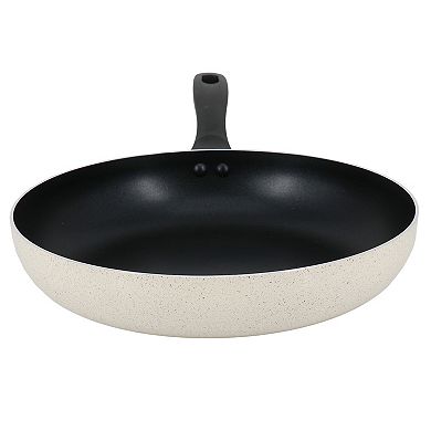 Clairborne 12 Inch Round Nonstick Aluminum Frying Pan in Linen
