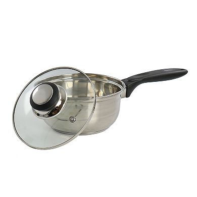 7 Piece Two Tone Polished Stainless Steel Cookware Set