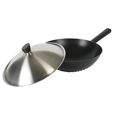 Eugene 13 Inch Nonstick Cast Alumium Wok with Stainless Steel Lid