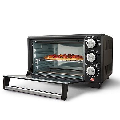 5-in-1 Function 4 Slice Countertop Convection Oven in Matte Black